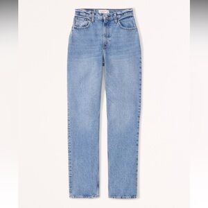 NWT Abercrombie & Fitch Curve Love 90’s Ultra High Rise Straight Jeans